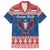 Personalized Serbia Christmas Eagle Family Matching Off The Shoulder Long Sleeve Dress and Hawaiian Shirt Srecan Bozic Tee - Wonder Print Shop