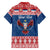Personalized Serbia Christmas Eagle Family Matching Off The Shoulder Long Sleeve Dress and Hawaiian Shirt Srecan Bozic Tee - Wonder Print Shop