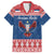 Personalized Serbia Christmas Eagle Family Matching Short Sleeve Bodycon Dress and Hawaiian Shirt Srecan Bozic Tee - Wonder Print Shop