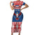 Personalized Serbia Christmas Eagle Family Matching Short Sleeve Bodycon Dress and Hawaiian Shirt Srecan Bozic Tee - Wonder Print Shop