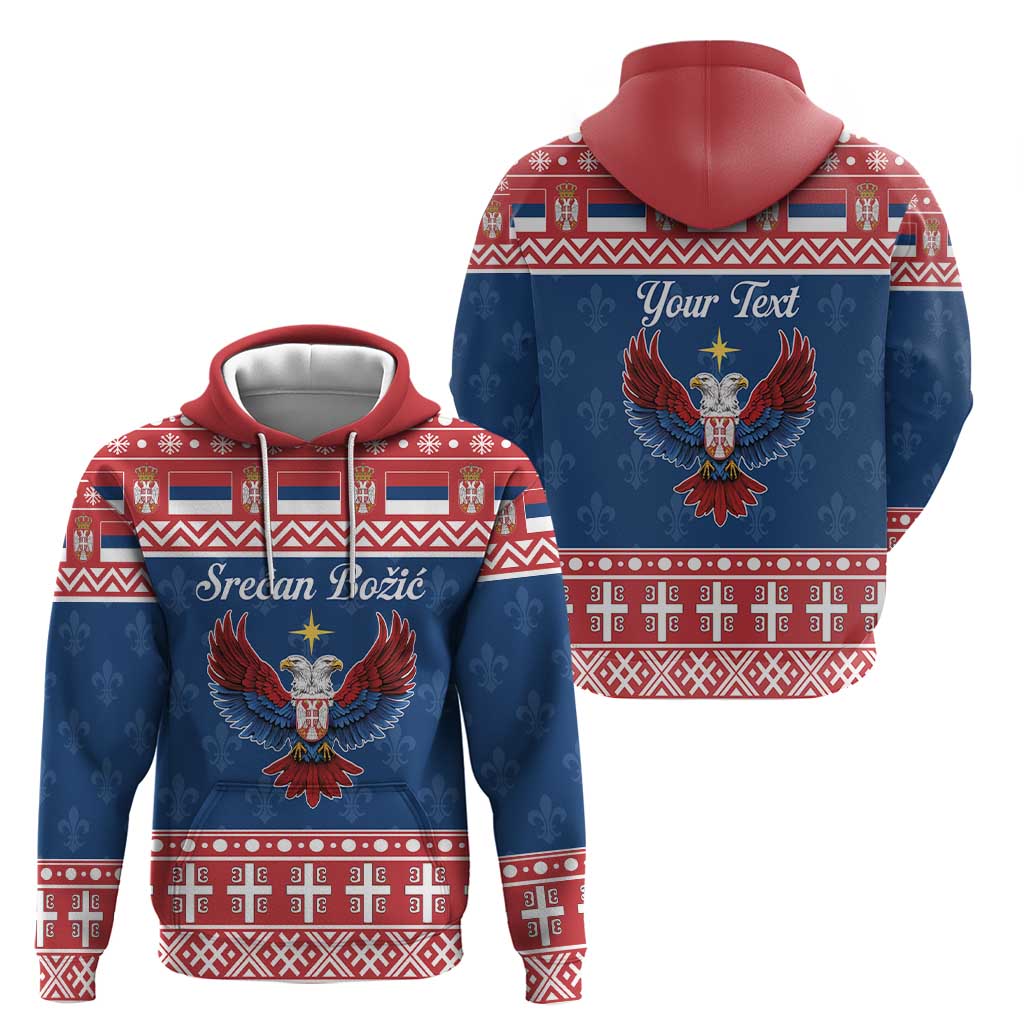 Personalized Serbia Christmas Eagle Hoodie Srecan Bozic Tee - Wonder Print Shop