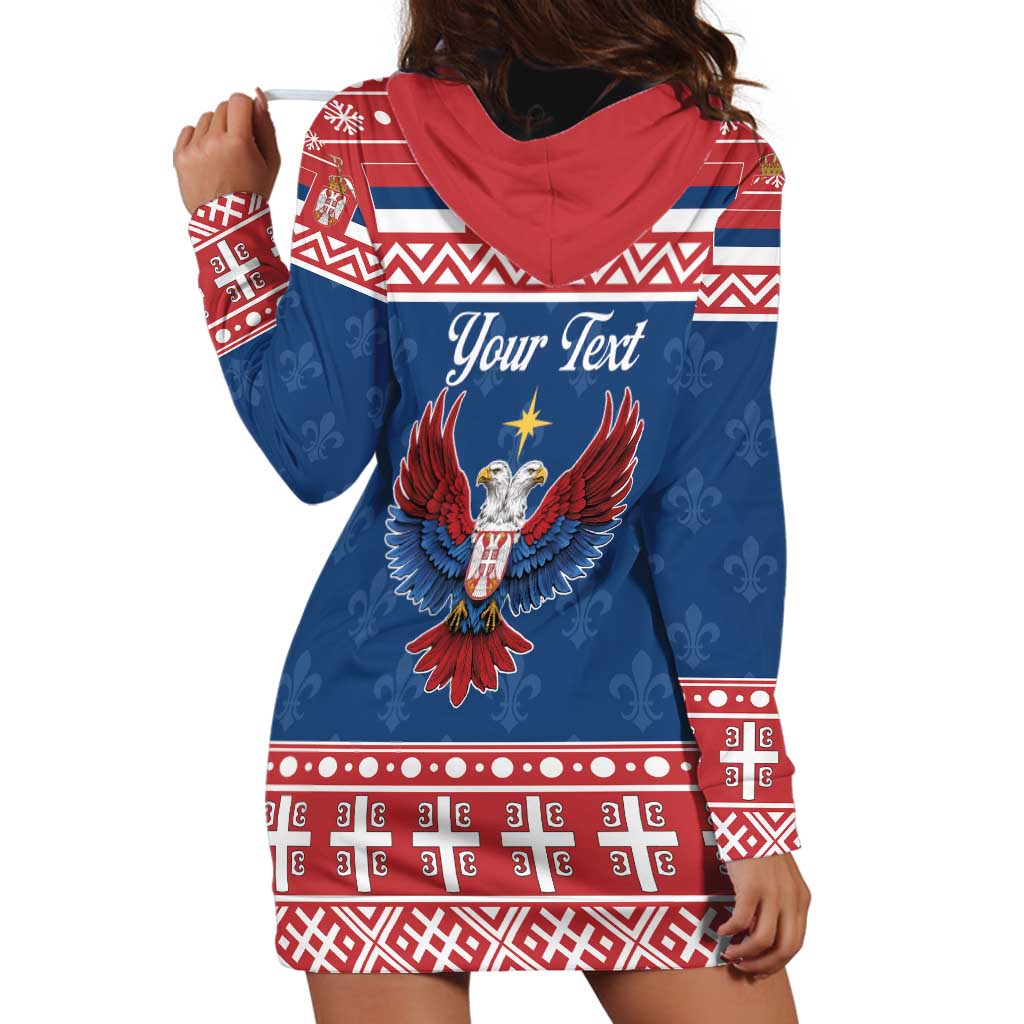 Personalized Serbia Christmas Eagle Hoodie Dress Srecan Bozic Tee - Wonder Print Shop