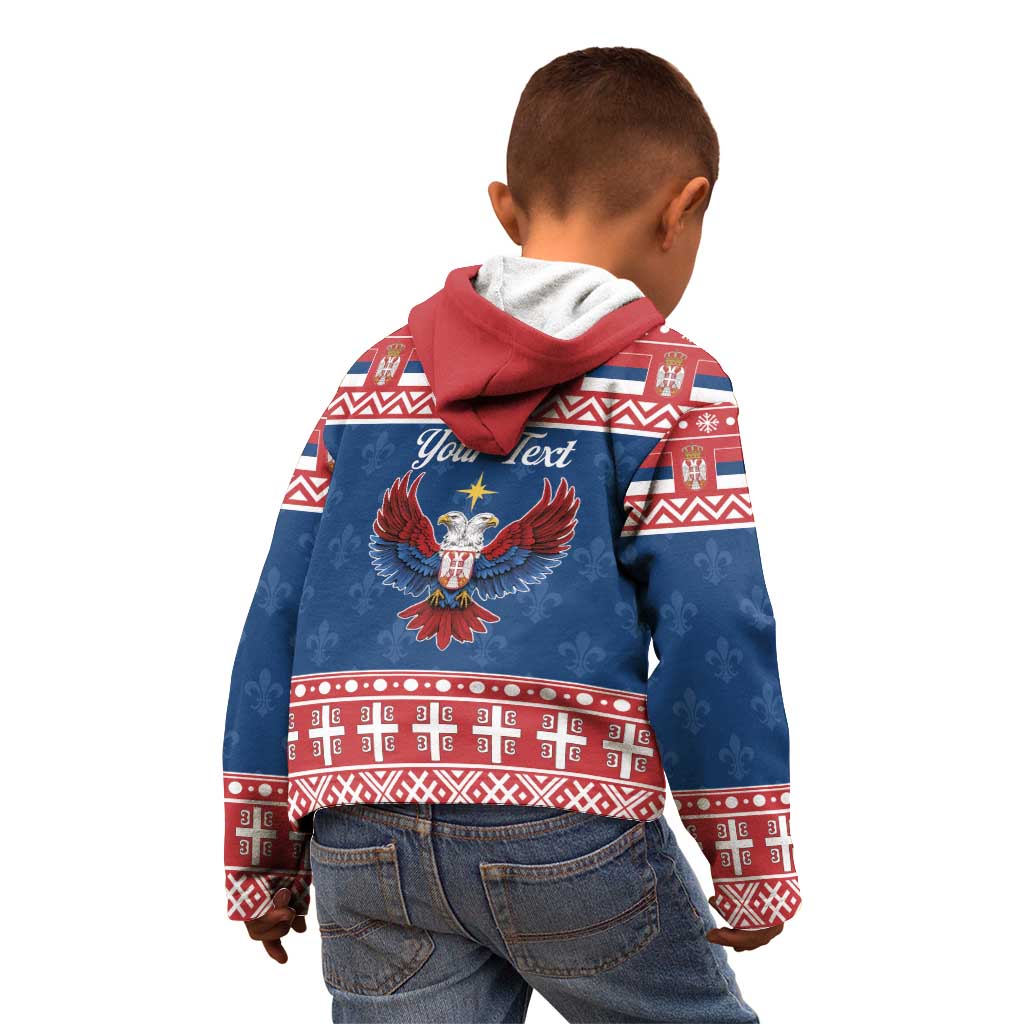 Personalized Serbia Christmas Eagle Kid Hoodie Srecan Bozic Tee - Wonder Print Shop