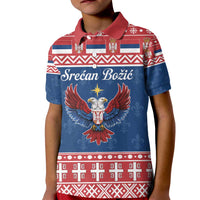 Personalized Serbia Christmas Eagle Kid Polo Shirt Srecan Bozic Tee - Wonder Print Shop