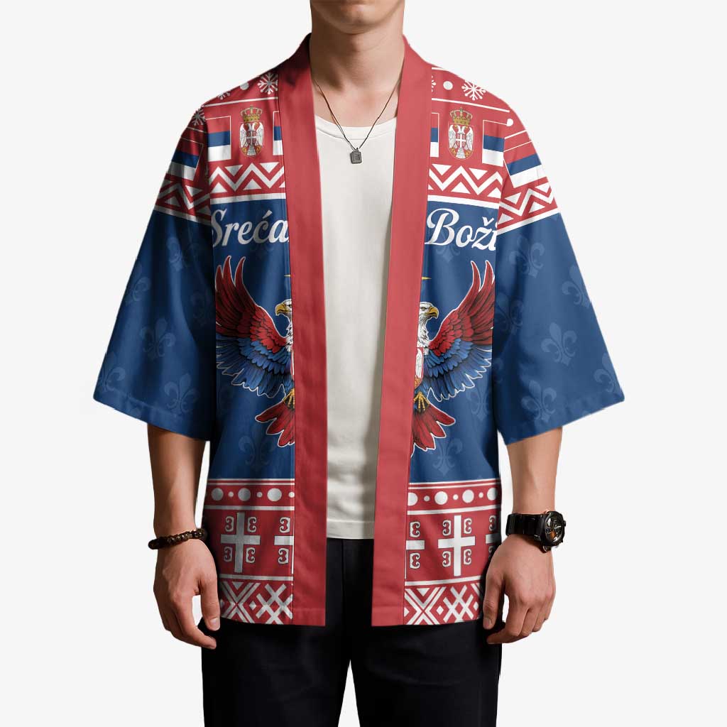 Personalized Serbia Christmas Eagle Kimono Srecan Bozic Tee - Wonder Print Shop