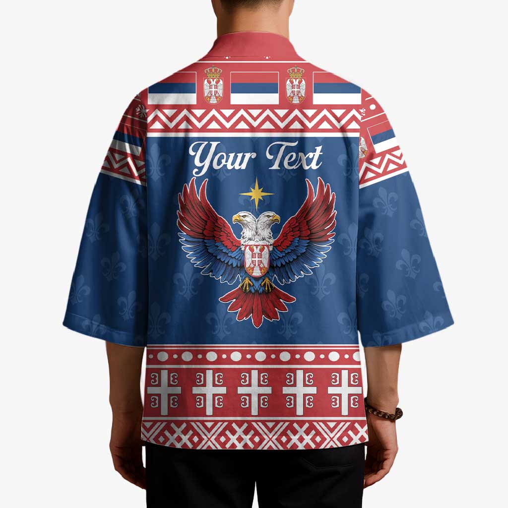Personalized Serbia Christmas Eagle Kimono Srecan Bozic Tee - Wonder Print Shop