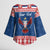 Personalized Serbia Christmas Eagle Kimono Sleeve Blouse Srecan Bozic Tee - Wonder Print Shop