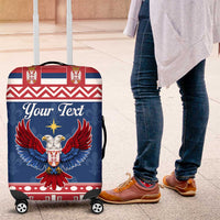 Personalized Serbia Christmas Eagle Luggage Cover Srecan Bozic Tee - Wonder Print Shop