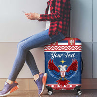 Personalized Serbia Christmas Eagle Luggage Cover Srecan Bozic Tee - Wonder Print Shop