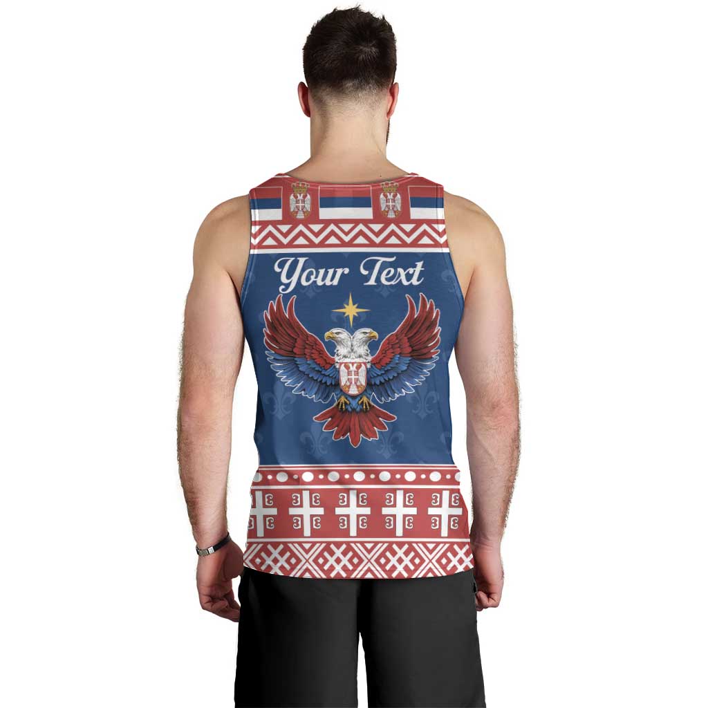 Personalized Serbia Christmas Eagle Men Tank Top Srecan Bozic Tee - Wonder Print Shop