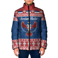 Personalized Serbia Christmas Eagle Padded Jacket Srecan Bozic Tee - Wonder Print Shop