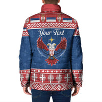 Personalized Serbia Christmas Eagle Padded Jacket Srecan Bozic Tee - Wonder Print Shop