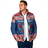 Personalized Serbia Christmas Eagle Padded Jacket Srecan Bozic Tee - Wonder Print Shop