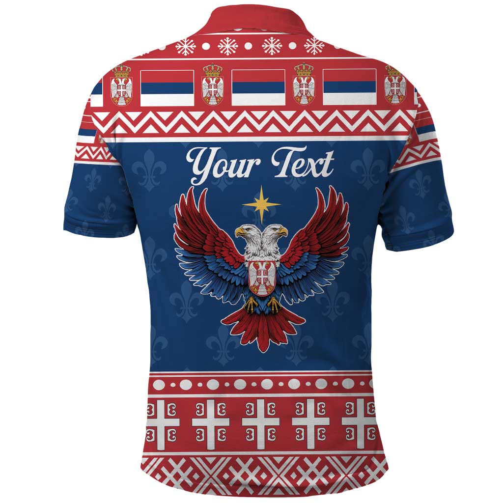 Personalized Serbia Christmas Eagle Polo Shirt Srecan Bozic Tee - Wonder Print Shop