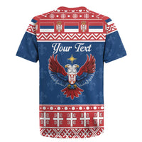 Personalized Serbia Christmas Eagle Rugby Jersey Srecan Bozic Tee - Wonder Print Shop