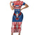 Personalized Serbia Christmas Eagle Short Sleeve Bodycon Dress Srecan Bozic Tee - Wonder Print Shop