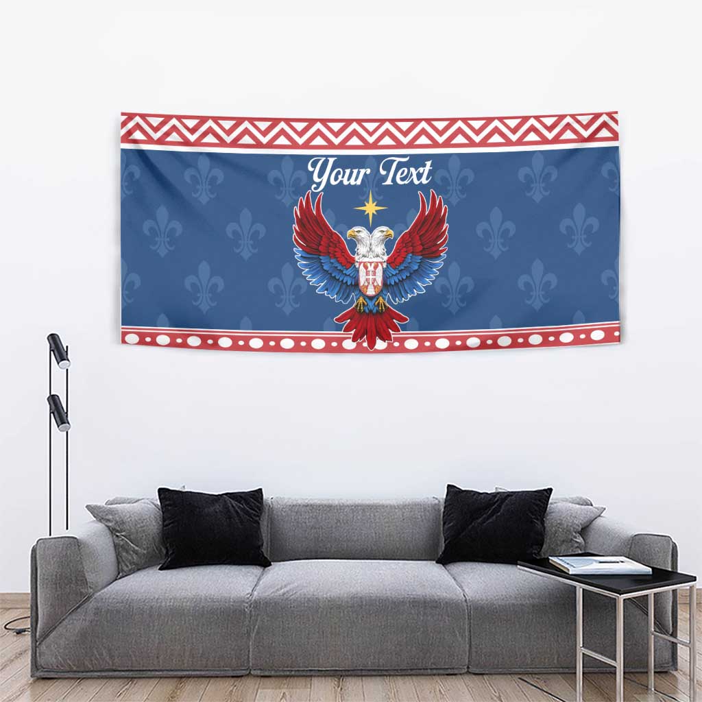 Personalized Serbia Christmas Eagle Tapestry Srecan Bozic Tee - Wonder Print Shop