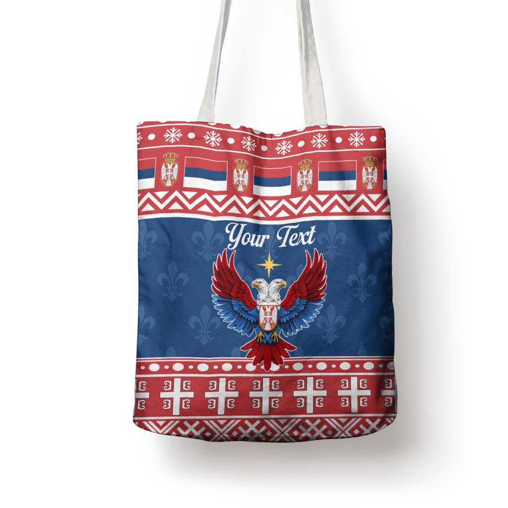 Personalized Serbia Christmas Eagle Tote Bag Srecan Bozic Tee - Wonder Print Shop