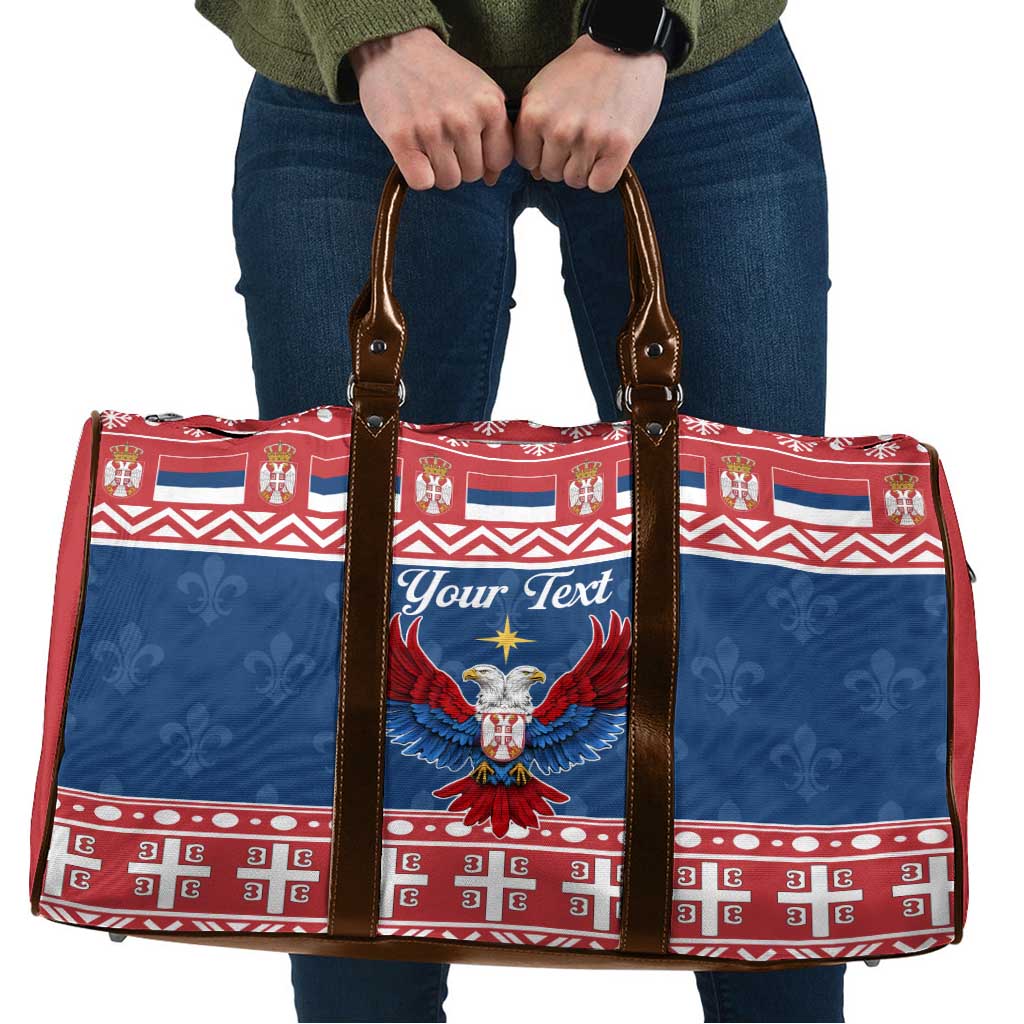 Personalized Serbia Christmas Eagle Travel Bag Srecan Bozic Tee - Wonder Print Shop