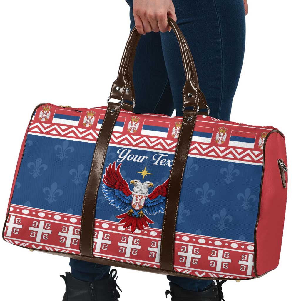 Personalized Serbia Christmas Eagle Travel Bag Srecan Bozic Tee - Wonder Print Shop