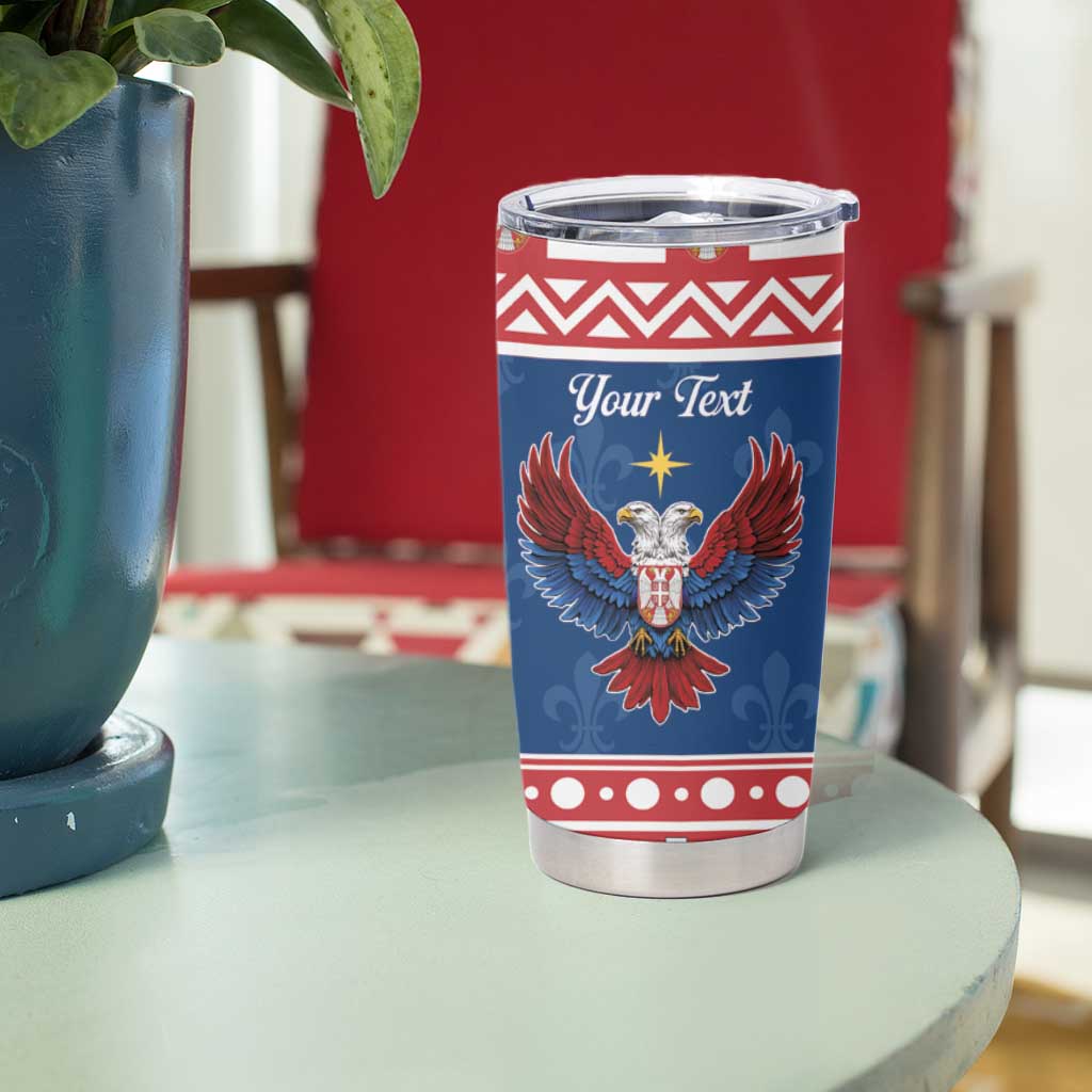 Personalized Serbia Christmas Eagle Tumbler Cup Srecan Bozic Tee - Wonder Print Shop