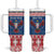 Personalized Serbia Christmas Eagle Tumbler With Handle Srecan Bozic Tee - Wonder Print Shop