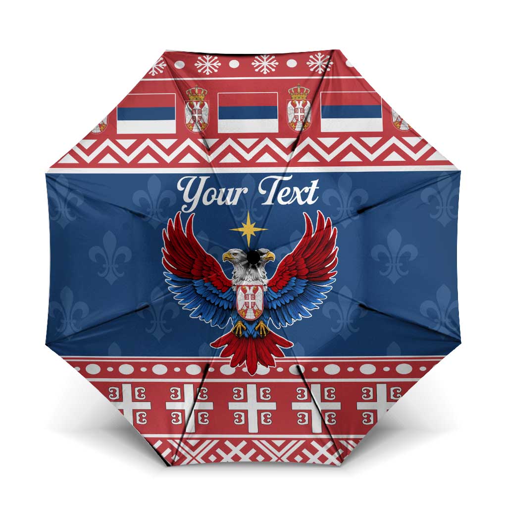 Personalized Serbia Christmas Eagle Umbrella Srecan Bozic Tee - Wonder Print Shop