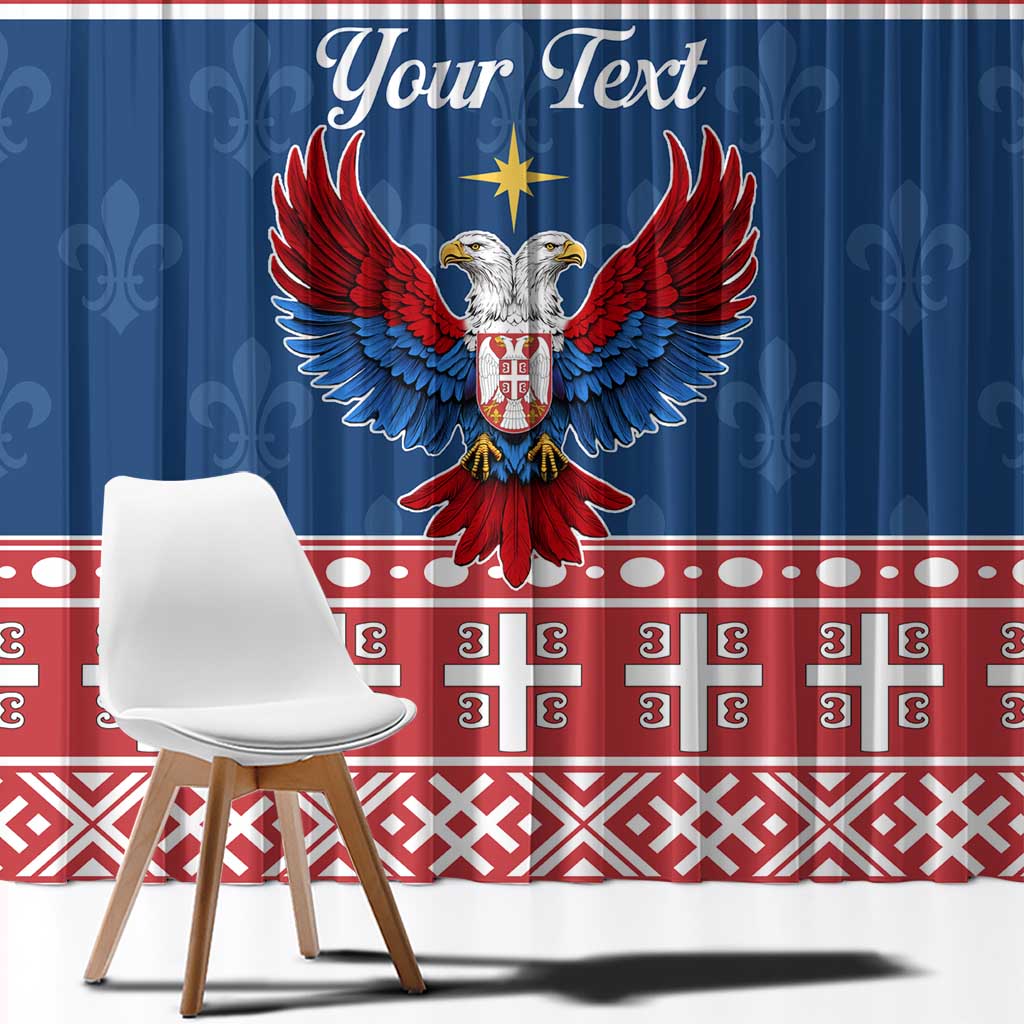 Personalized Serbia Christmas Eagle Window Curtain Srecan Bozic Tee - Wonder Print Shop