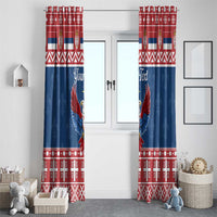 Personalized Serbia Christmas Eagle Window Curtain Srecan Bozic Tee - Wonder Print Shop