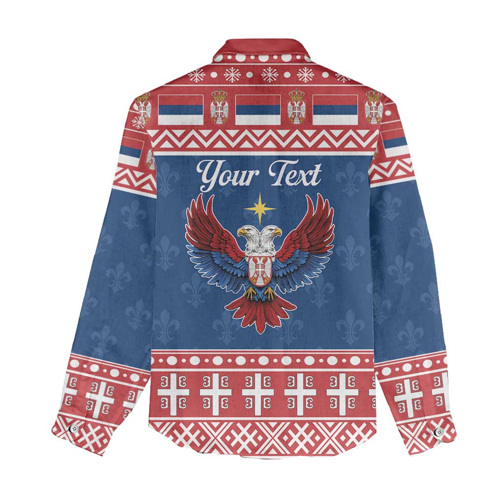 Personalized Serbia Christmas Eagle Women Casual Shirt Srecan Bozic Tee - Wonder Print Shop