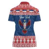 Personalized Serbia Christmas Eagle Women Polo Shirt Srecan Bozic Tee - Wonder Print Shop