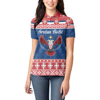 Personalized Serbia Christmas Eagle Women Polo Shirt Srecan Bozic Tee - Wonder Print Shop