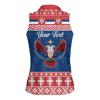 Personalized Serbia Christmas Eagle Women Sleeveless Polo Shirt Srecan Bozic Tee - Wonder Print Shop