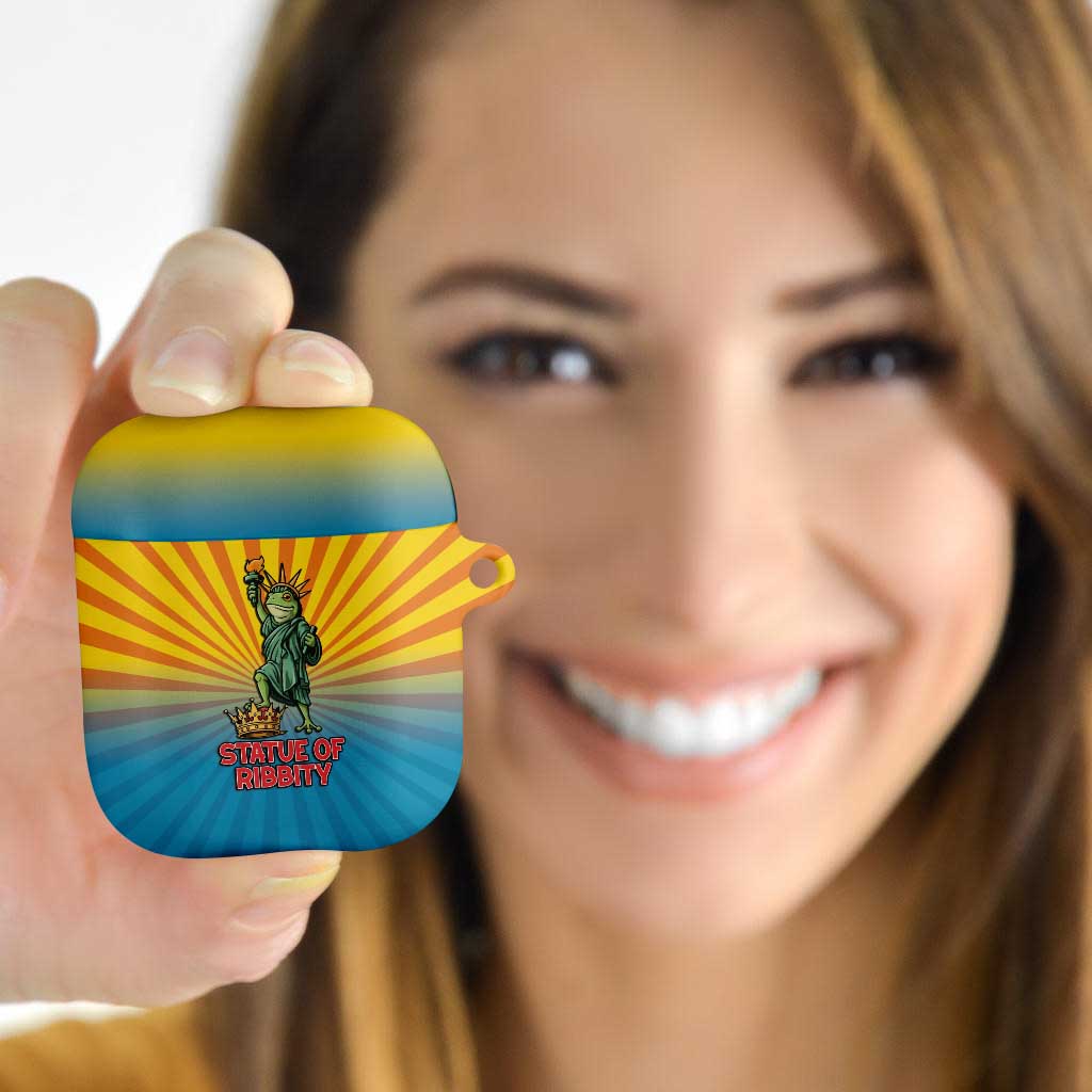 Lady Liberty Portland Frog AirPods Case Frog Protest No Kings In America - Wonder Print Shop