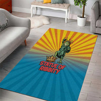 Lady Liberty Portland Frog Area Rug Frog Protest No Kings In America - Wonder Print Shop