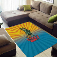 Lady Liberty Portland Frog Area Rug Frog Protest No Kings In America - Wonder Print Shop