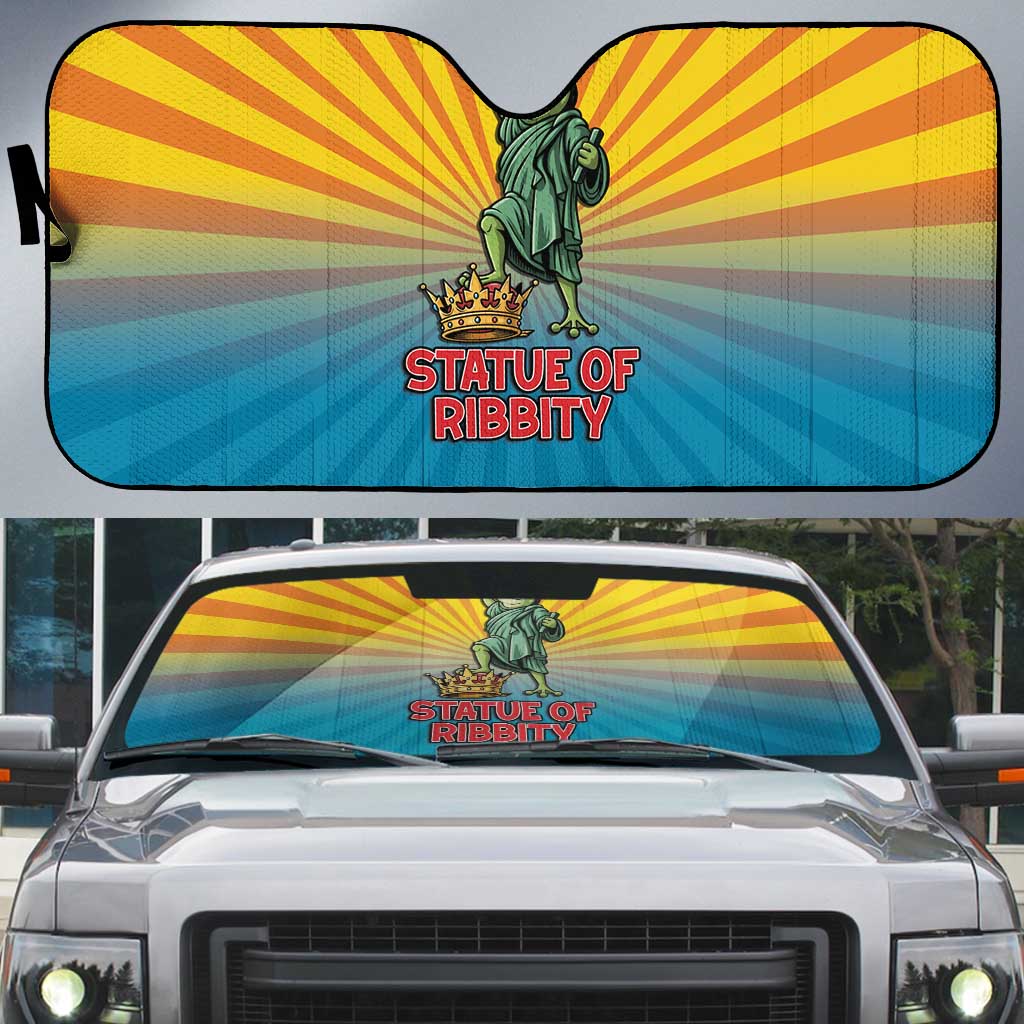 Lady Liberty Portland Frog Auto Sun Shade Frog Protest No Kings In America - Wonder Print Shop