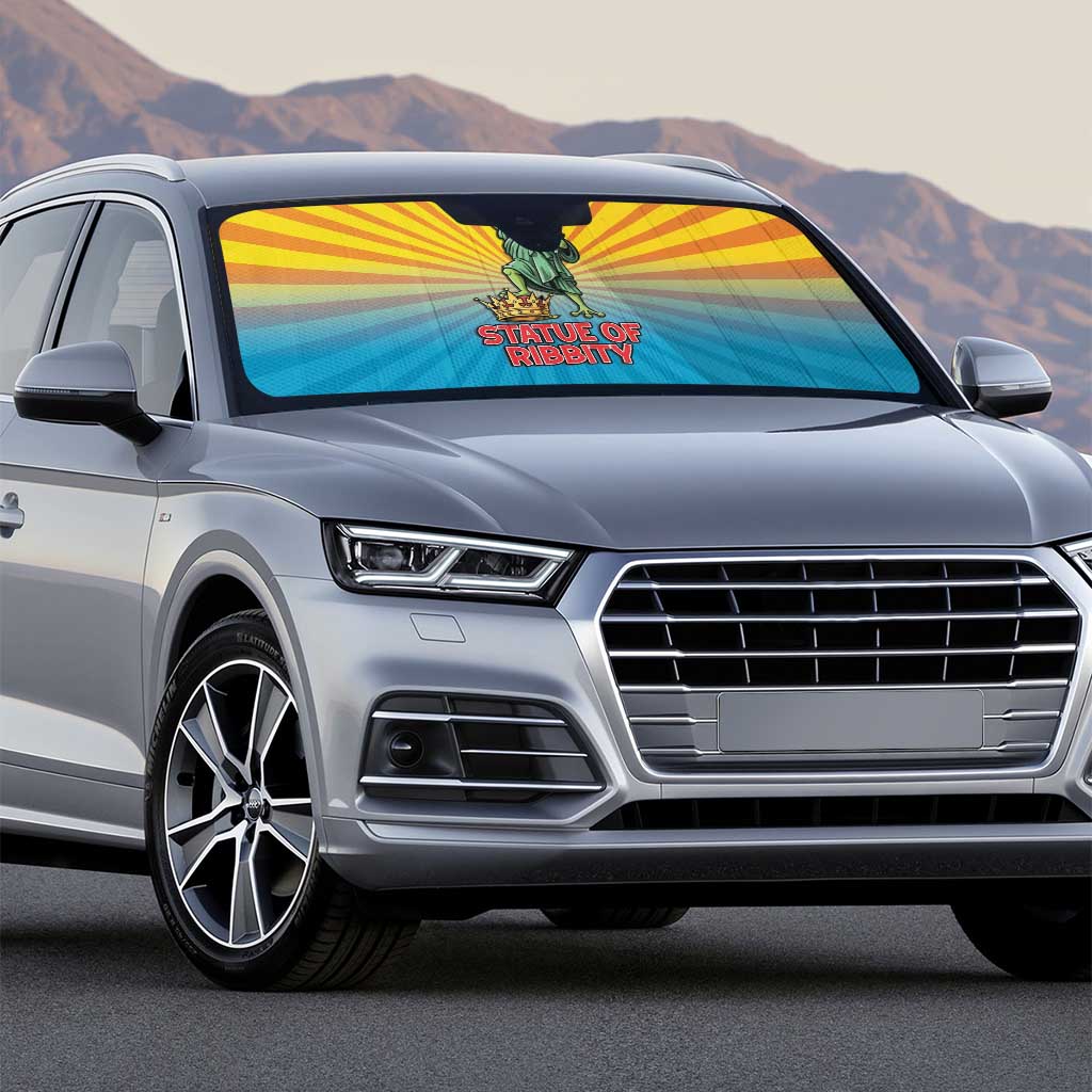 Lady Liberty Portland Frog Auto Sun Shade Frog Protest No Kings In America - Wonder Print Shop