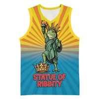 Lady Liberty Portland Frog Basketball Jersey Frog Protest No Kings In America - Wonder Print Shop