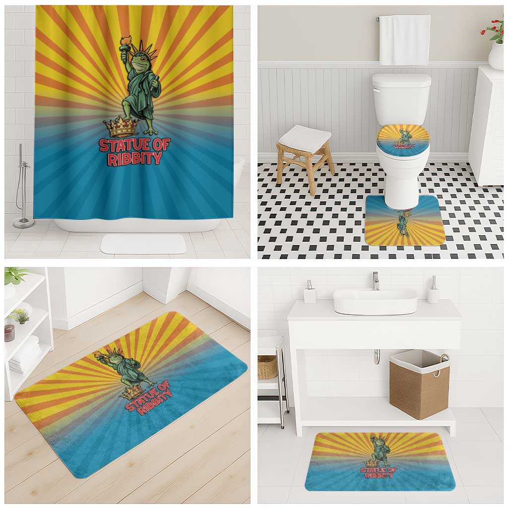 Lady Liberty Portland Frog Bathroom Set Frog Protest No Kings In America - Wonder Print Shop