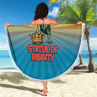 Lady Liberty Portland Frog Beach Blanket Frog Protest No Kings In America - Wonder Print Shop