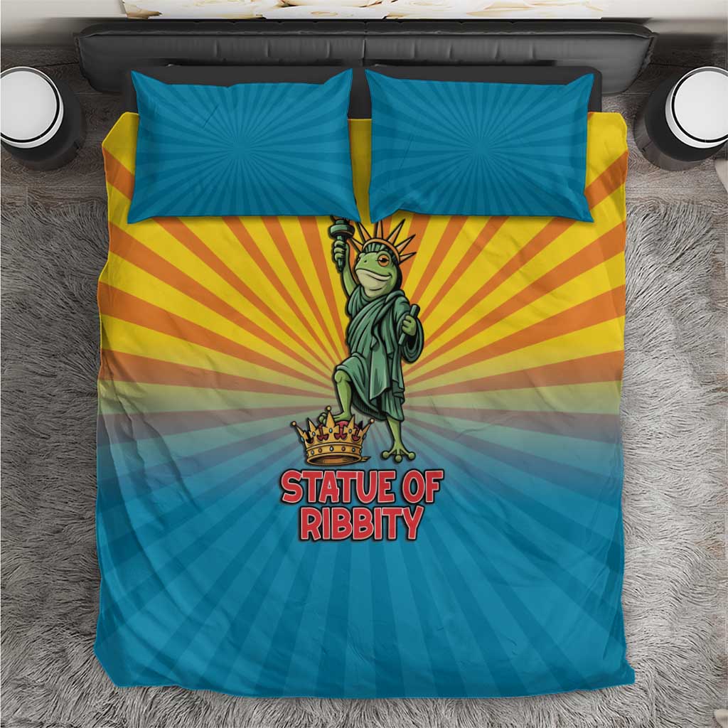 Lady Liberty Portland Frog Bedding Set Frog Protest No Kings In America - Wonder Print Shop