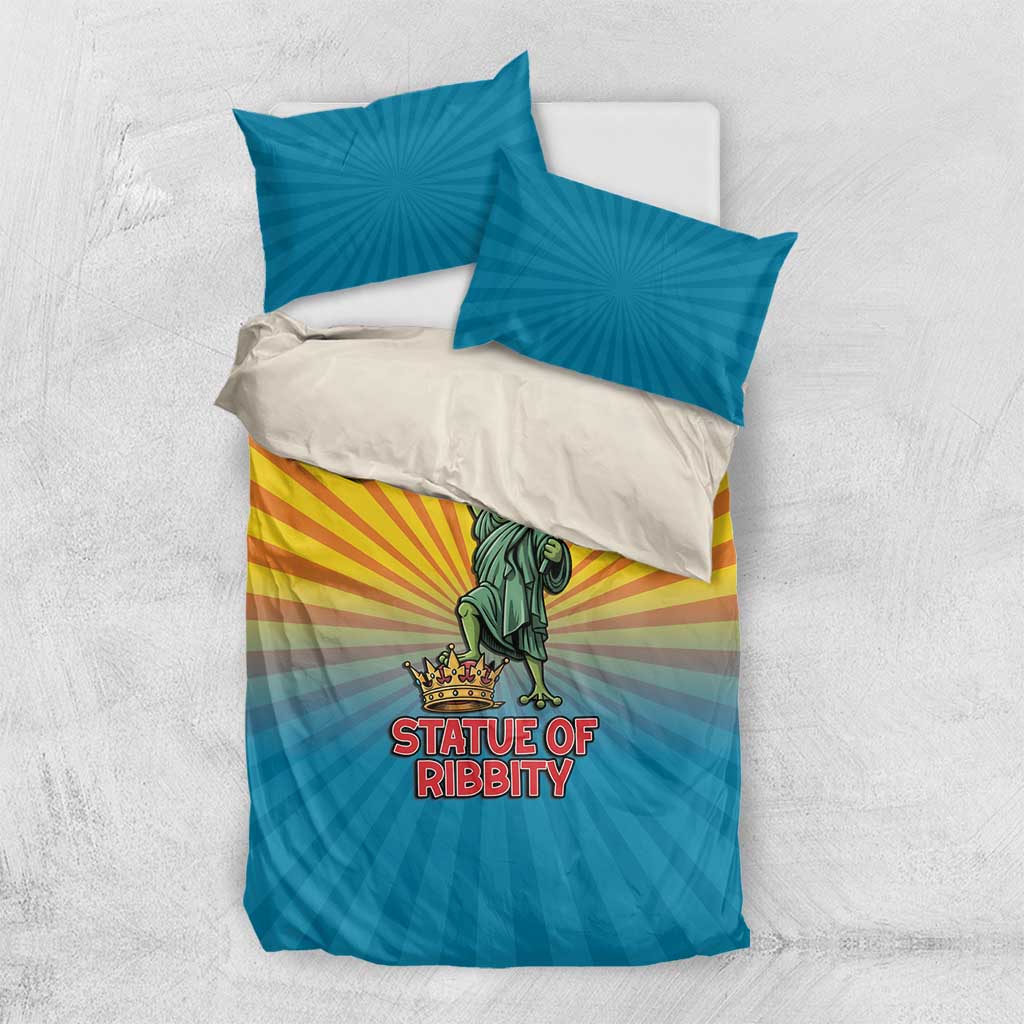 Lady Liberty Portland Frog Bedding Set Frog Protest No Kings In America - Wonder Print Shop