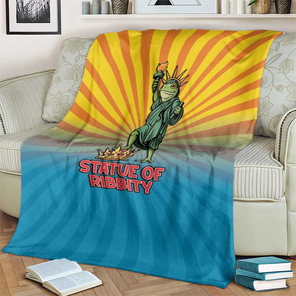 Lady Liberty Portland Frog Blanket Frog Protest No Kings In America - Wonder Print Shop