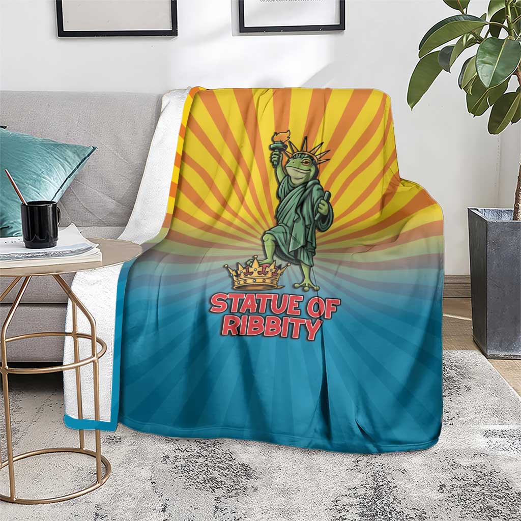 Lady Liberty Portland Frog Blanket Frog Protest No Kings In America - Wonder Print Shop