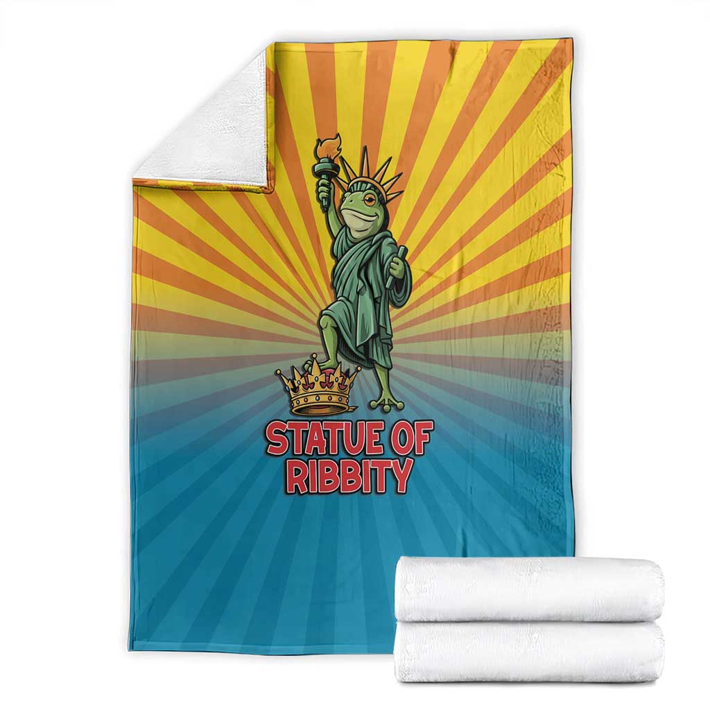 Lady Liberty Portland Frog Blanket Frog Protest No Kings In America - Wonder Print Shop