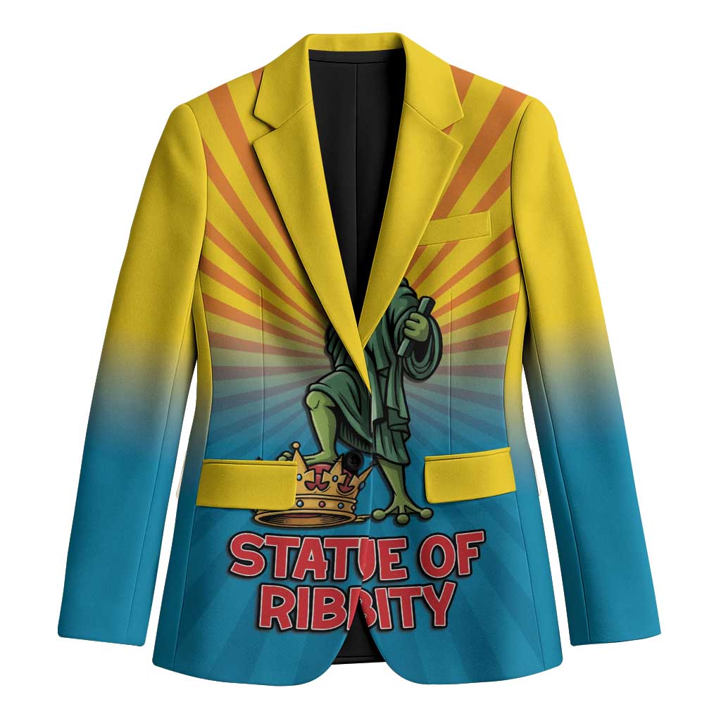 Lady Liberty Portland Frog Blazer Frog Protest No Kings In America - Wonder Print Shop
