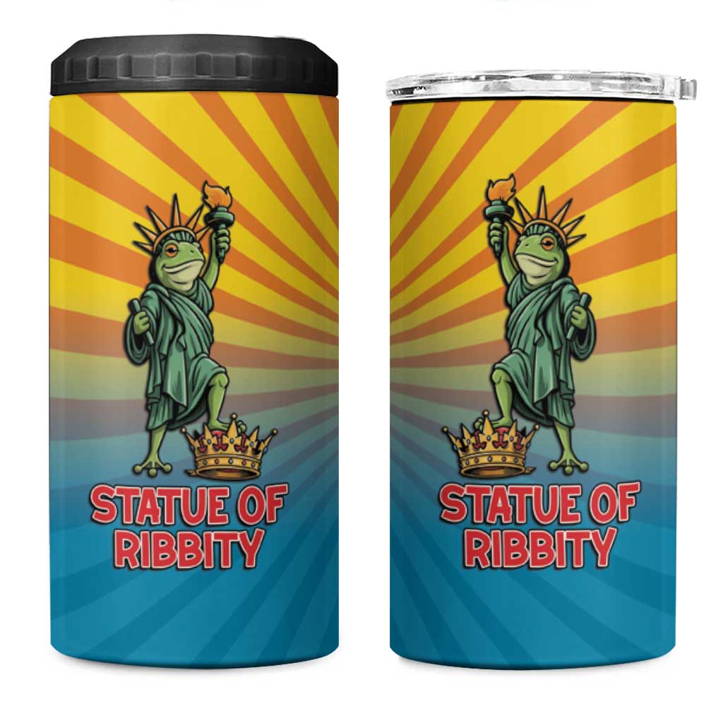 Lady Liberty Portland Frog 4 in 1 Can Cooler Tumbler Frog Protest No Kings In America - Wonder Print Shop