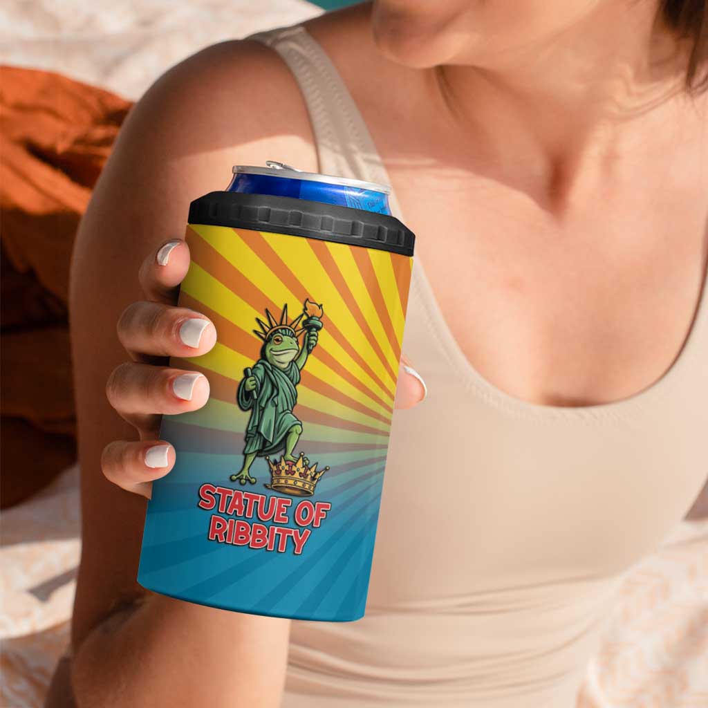 Lady Liberty Portland Frog 4 in 1 Can Cooler Tumbler Frog Protest No Kings In America - Wonder Print Shop