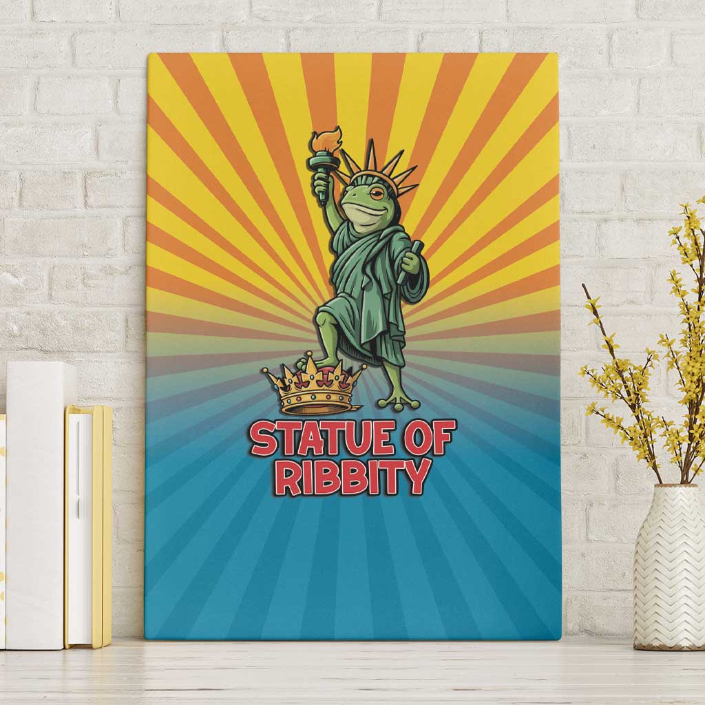 Lady Liberty Portland Frog Canvas Wall Art Frog Protest No Kings In America - Wonder Print Shop